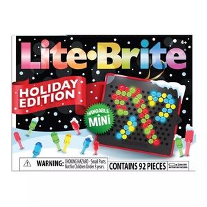 Lite-Brite Holiday Edition Mini Hangable Ornament With 4 Templates